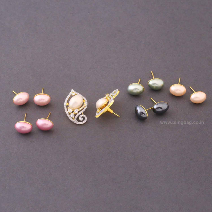 Multicolor Lisse Zirconia Studs