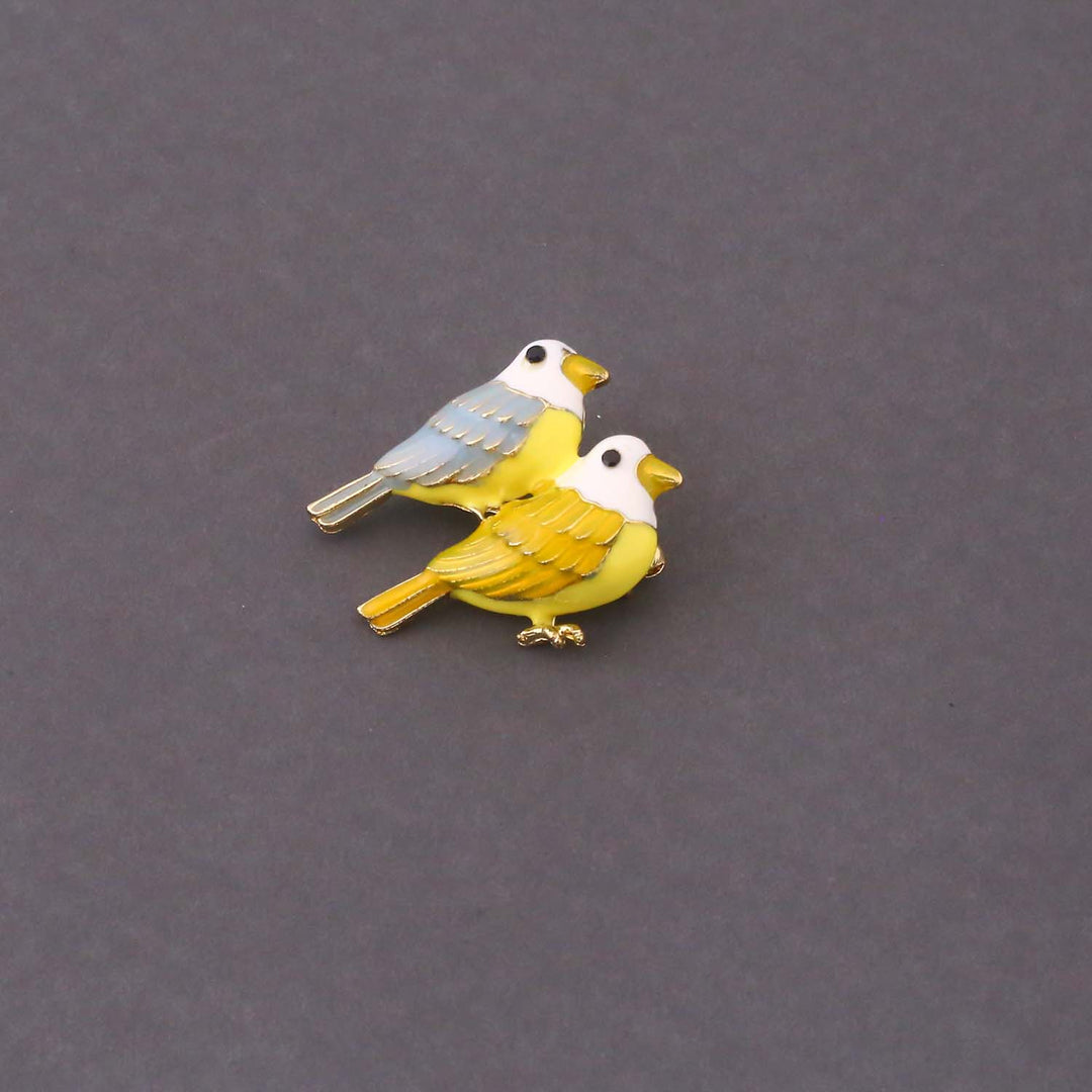 Multicolor Love Birds Brooch