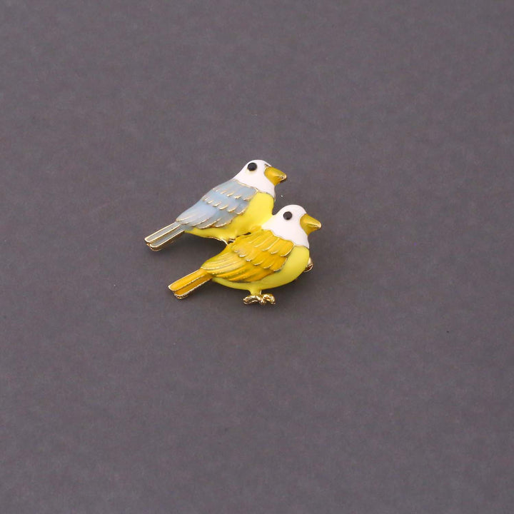 Multicolor Love Birds Brooch