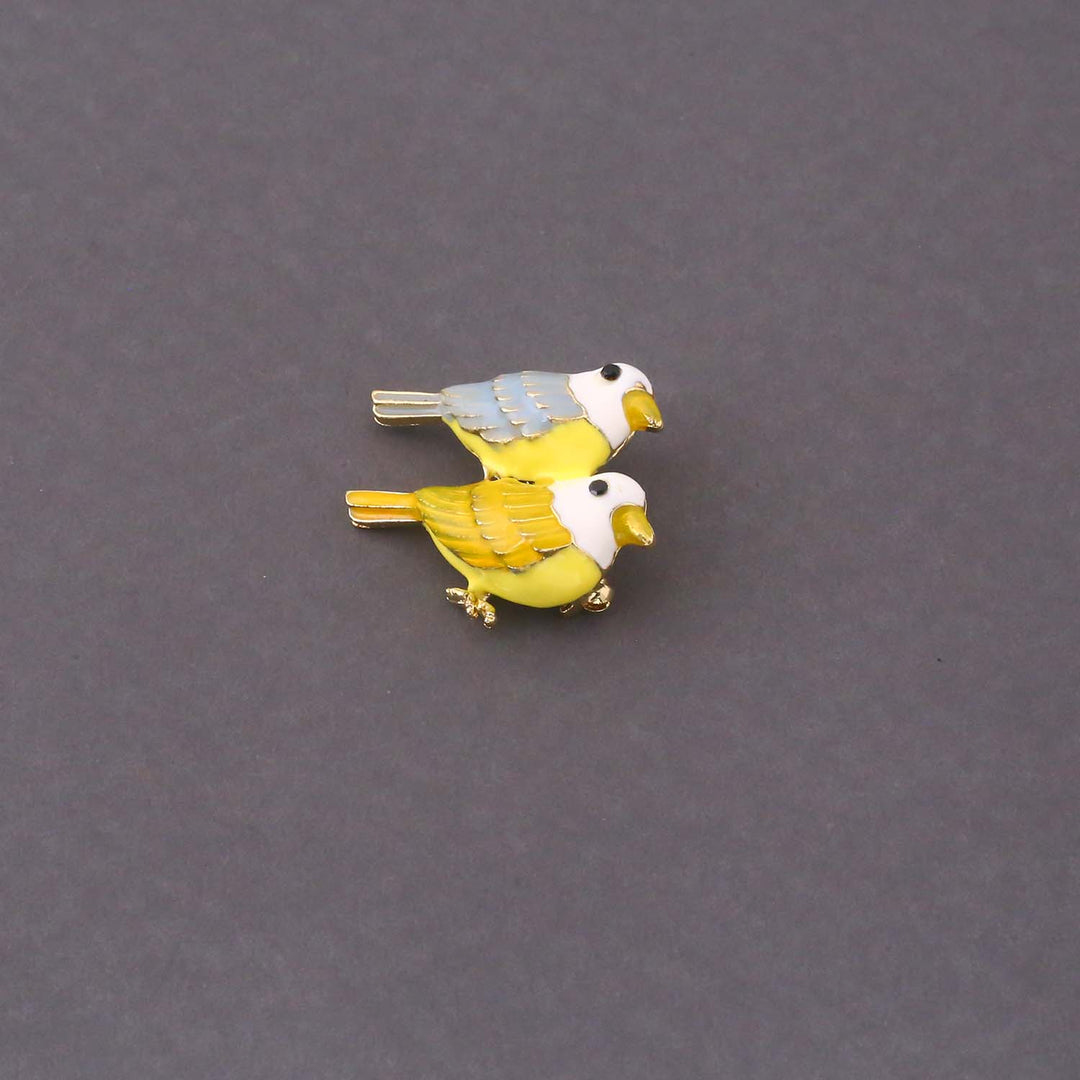 Multicolor Love Birds Brooch