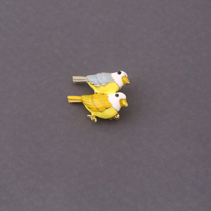 Multicolor Love Birds Brooch