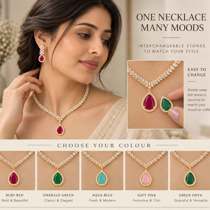 Multicolor Luna Victorian Jewellery Set - New Arrival