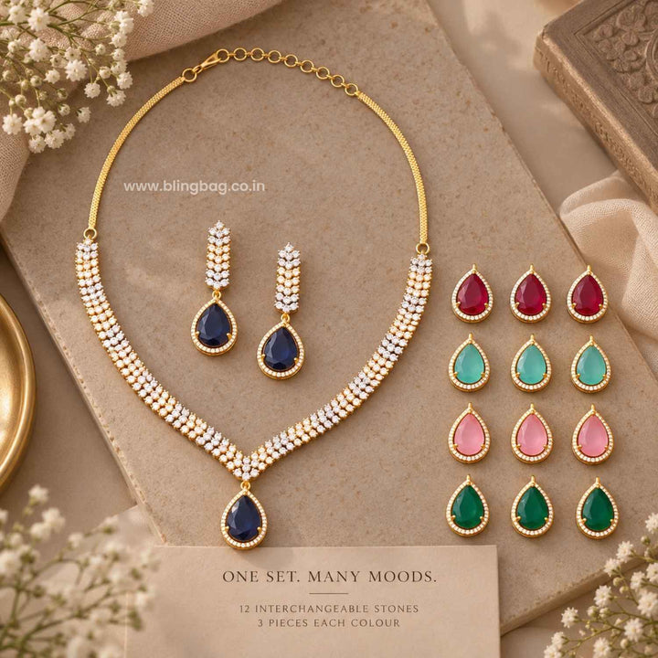 Multicolor Luna Victorian Jewellery Set - New Arrival