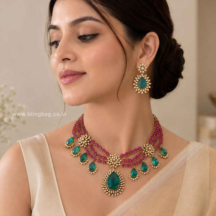 Multicolor Majesty Victorian Jewellery Set - New Arrival