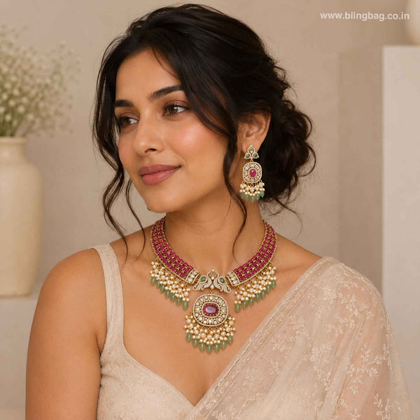 Multicolor Marivelle Victorian Jewellery Set - New Arrival