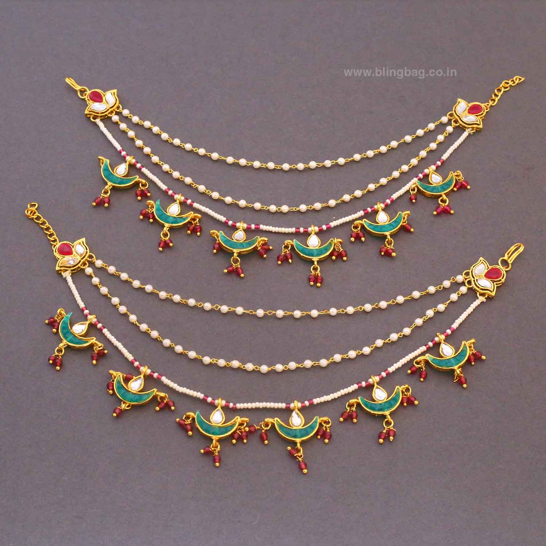 Multicolor Matangii Antique Ear Chain