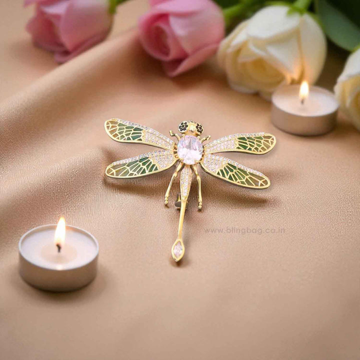 Multicolor Meadow Dragonfly Brooch