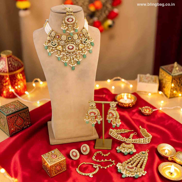 Multicolor Mehra Bridal Jewellery Set