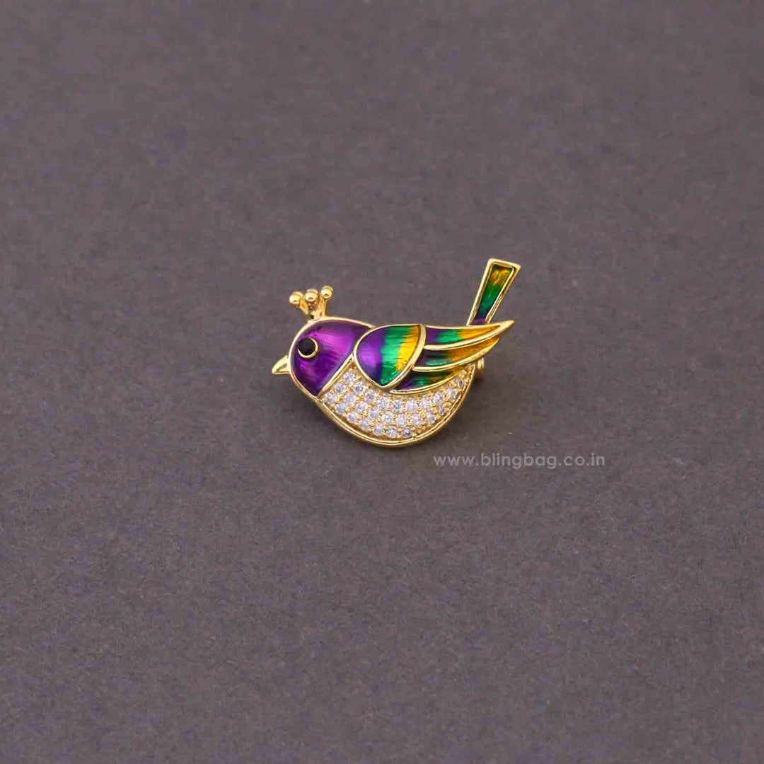 Multicolor Mini Bird Brooch