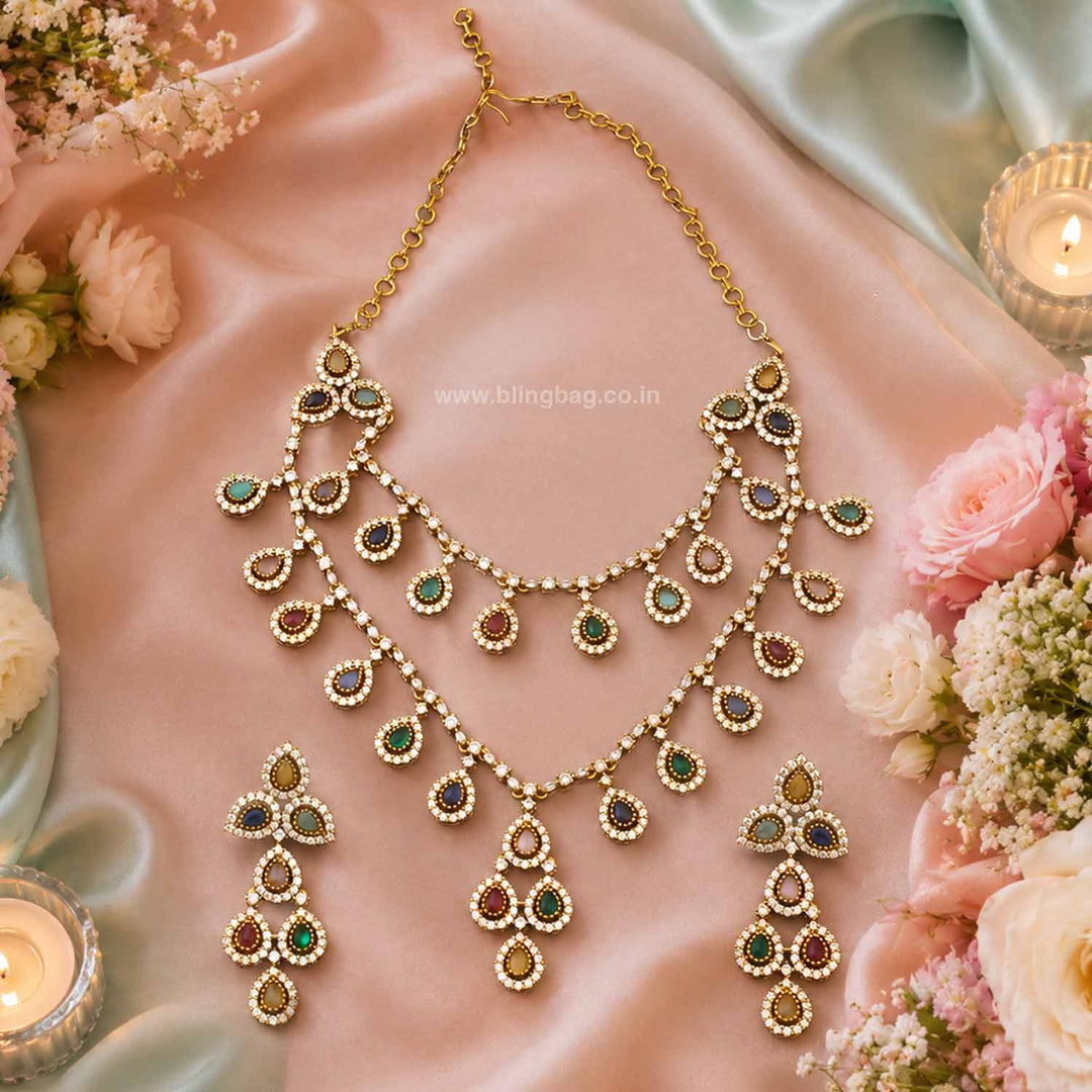 Multicolor Napiena Victorian Jewellery Set- New Arrivals
