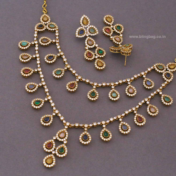 Multicolor Napiena Victorian Jewellery Set- New Arrivals