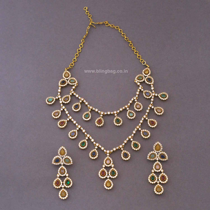 Multicolor Napiena Victorian Jewellery Set- New Arrivals
