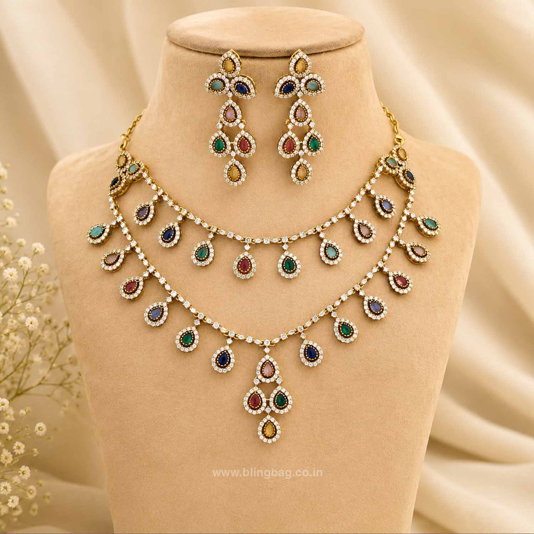 Multicolor Napiena Victorian Jewellery Set- New Arrivals