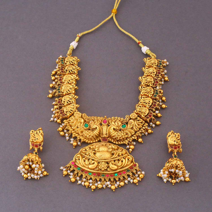 Multicolor Navdurga Bridal Temple Jewellery Set- New Arrival