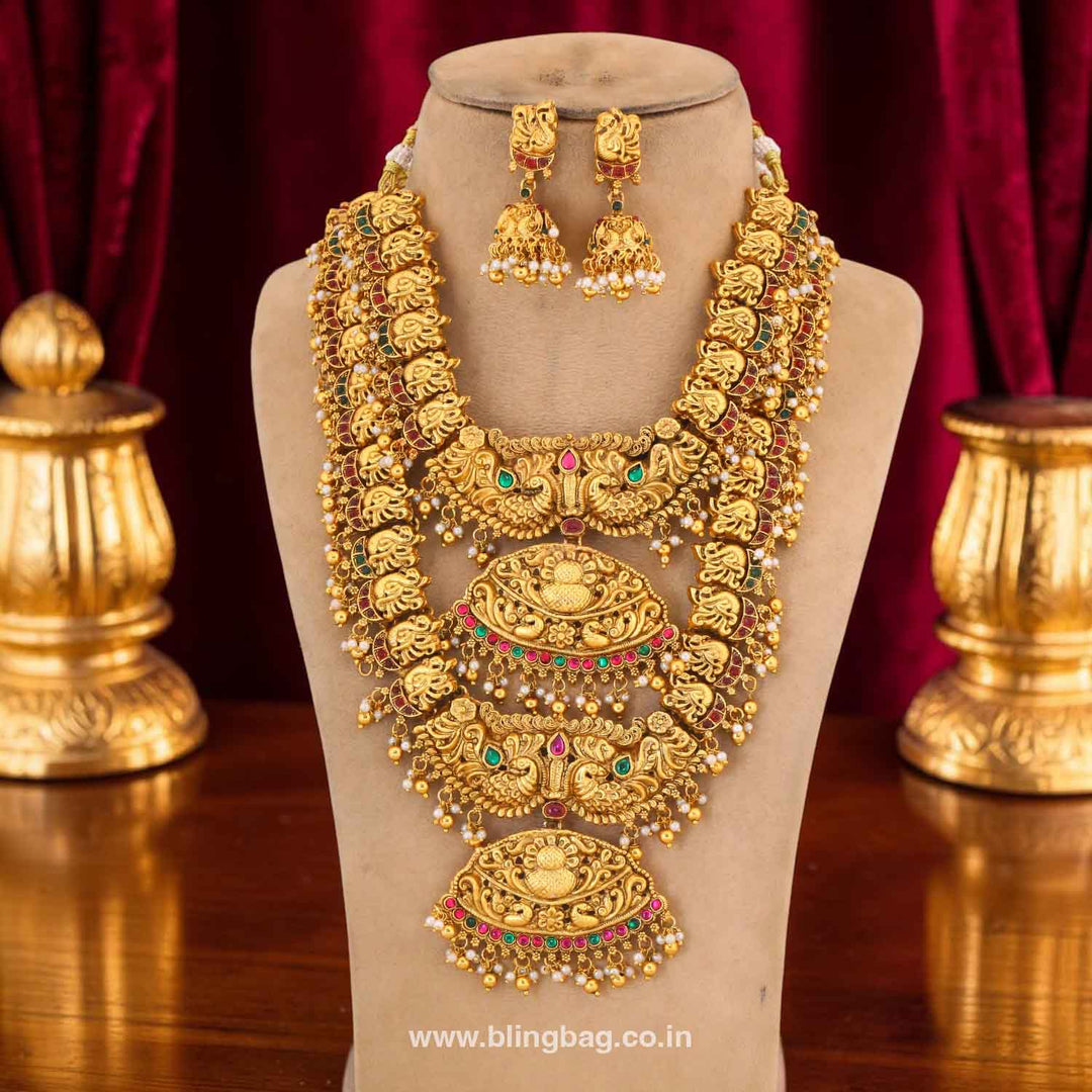 Multicolor Navdurga Bridal Temple Jewellery Set- New Arrival