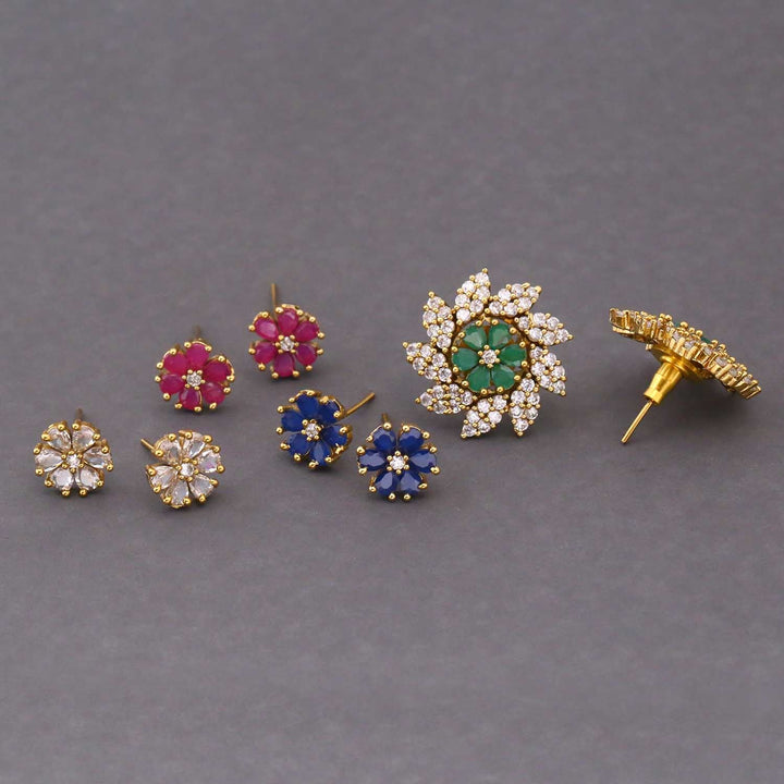 Multicolor Nisaa Color Changeable Studs