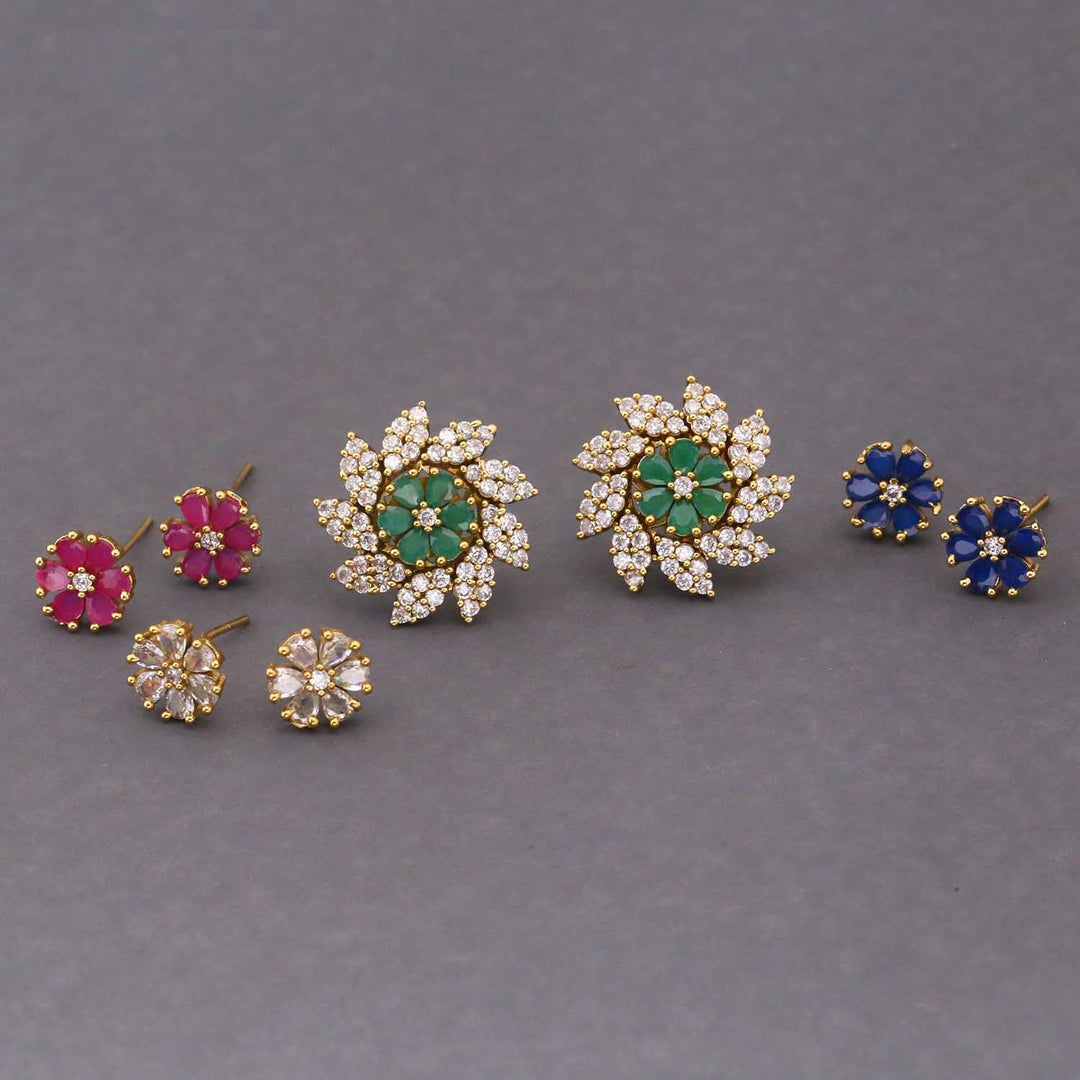 Multicolor Nisaa Color Changeable Studs