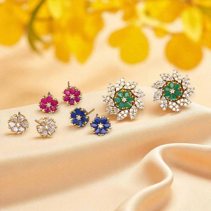 Multicolor Nisaa Color Changeable Studs