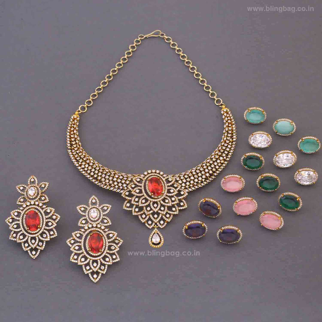 Multicolor Noya Changeable Victorian Jewellery Set- New Arrivals