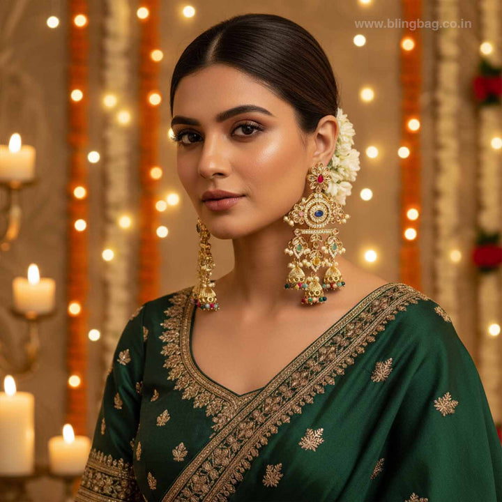 Multicolor Nupur Jhumkis