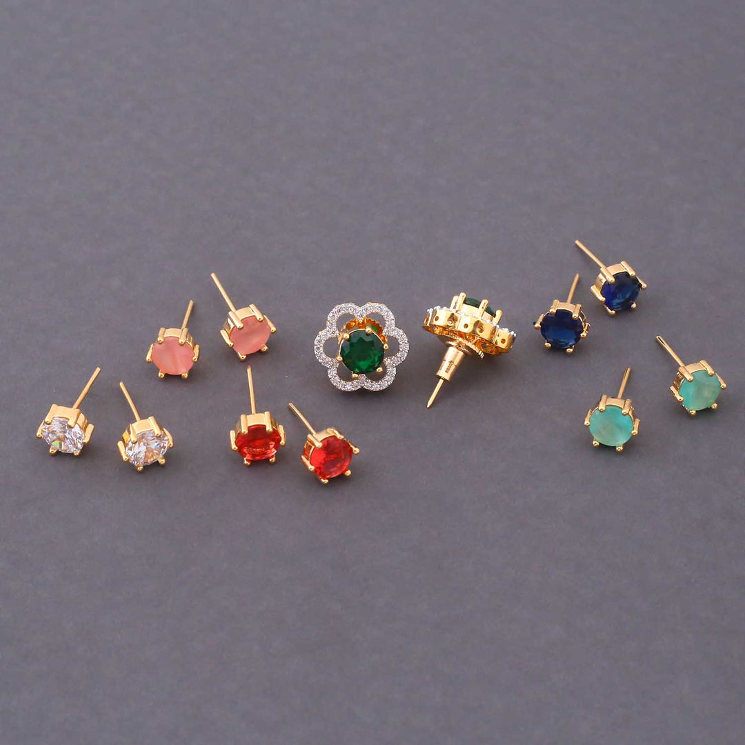 Multicolor Olesya Color Changeable Studs