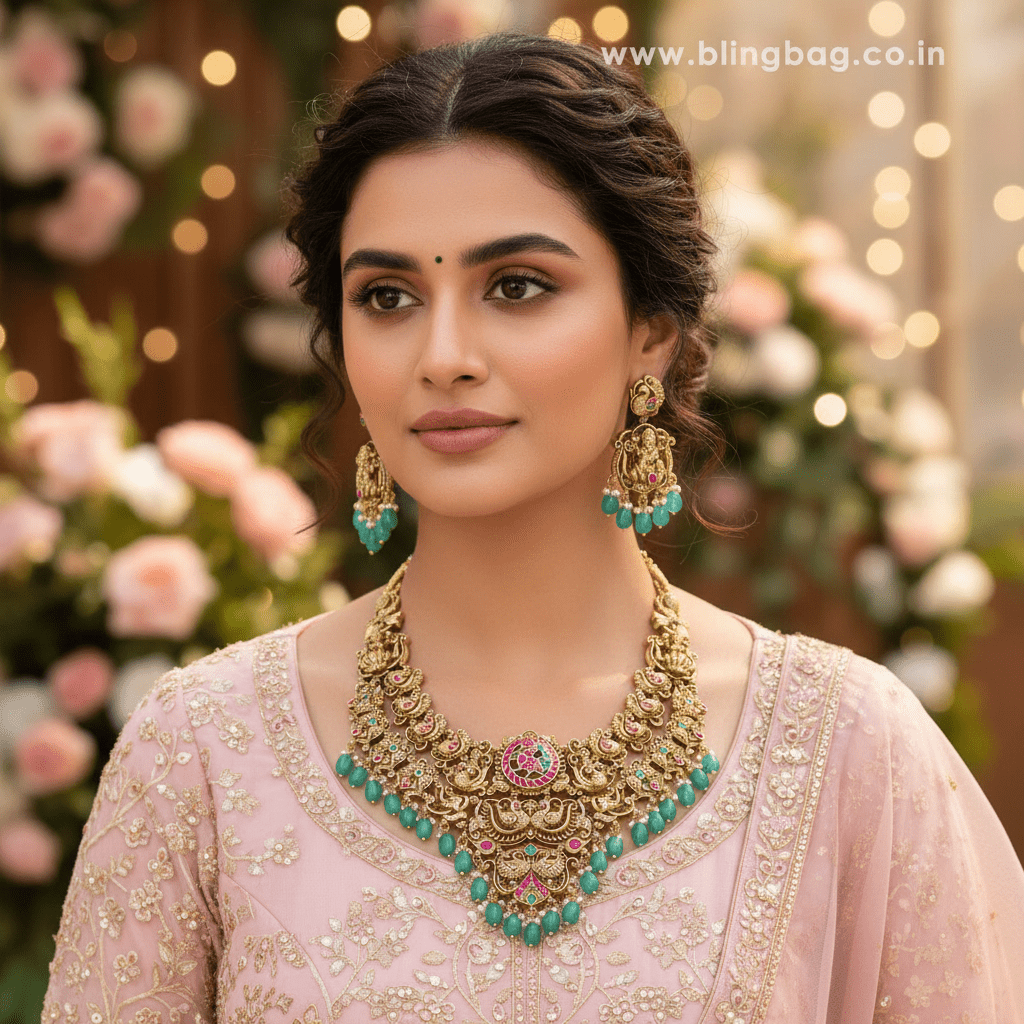 Multicolor Olivienne Temple Jewellery Set - New Arrival