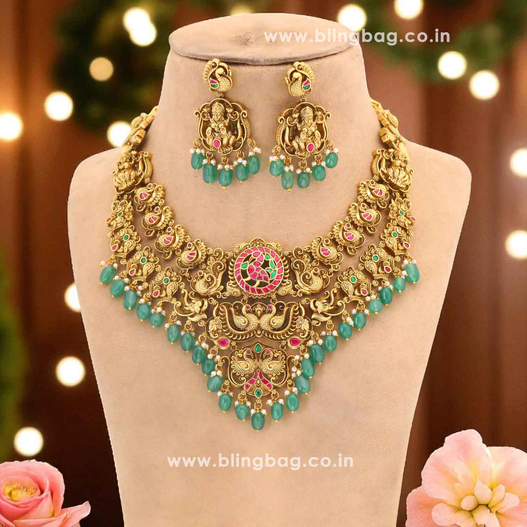 Multicolor Olivienne Temple Jewellery Set - New Arrival