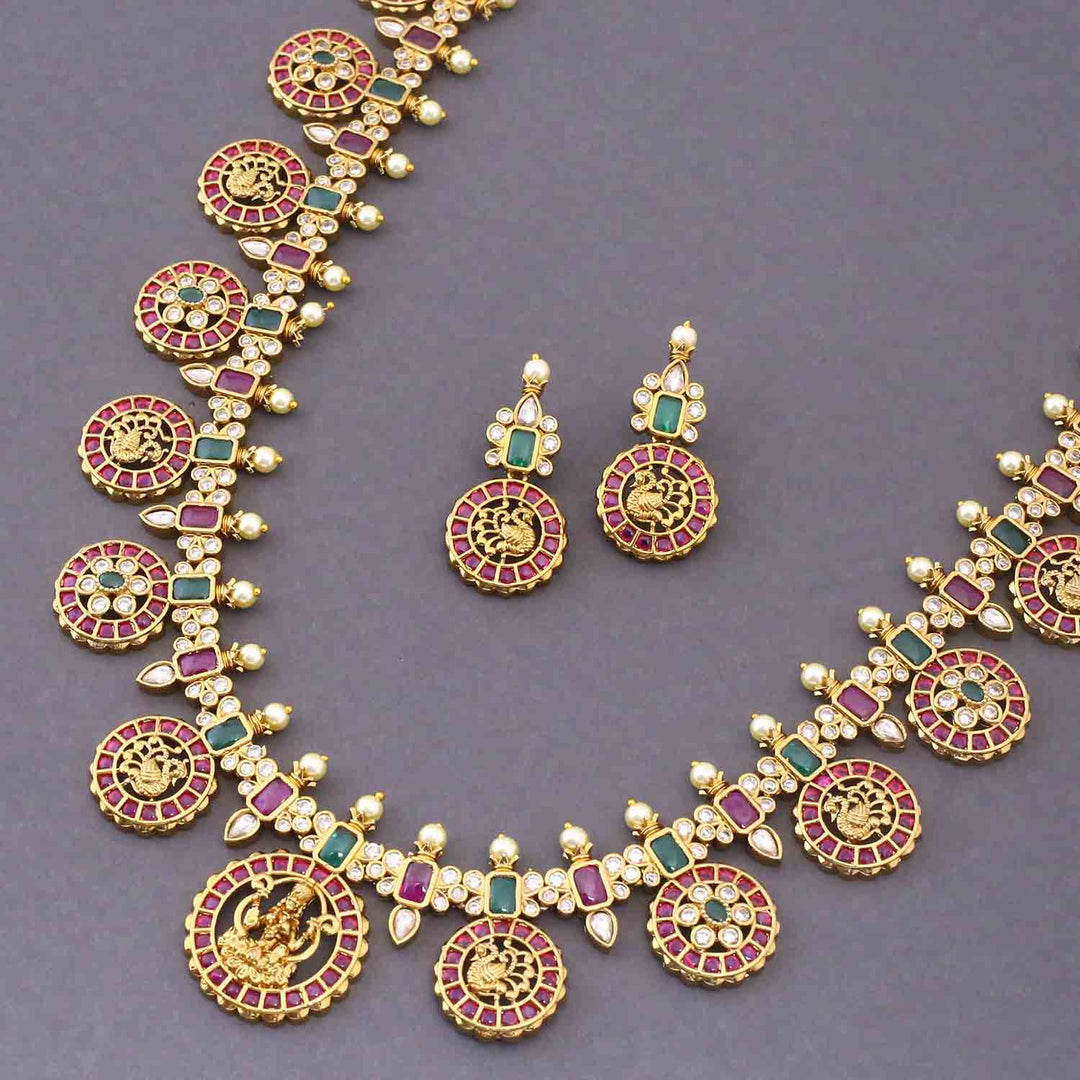 Multicolor Orlina Antique Jewellery Set - New Arrival