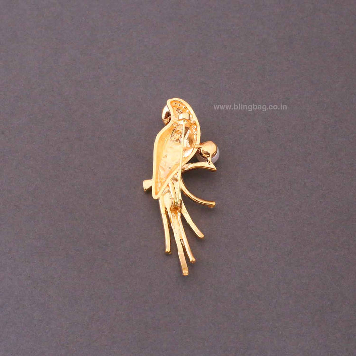 Multicolor Pearl Parrot Brooch