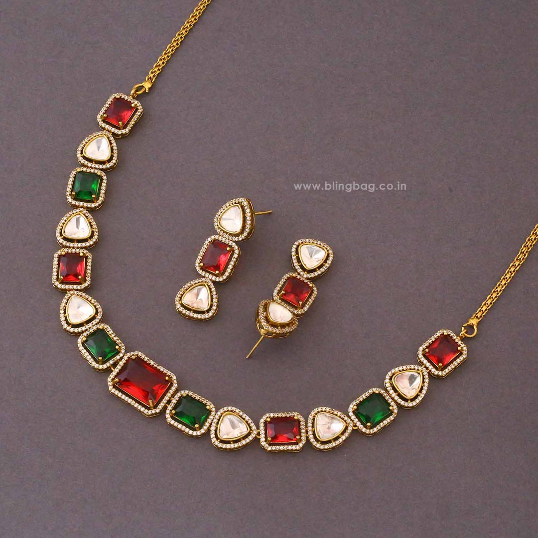 Multicolor Philomena Victorian Jewellery Set- New Arrival