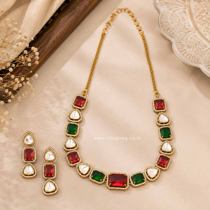 Multicolor Philomena Victorian Jewellery Set- New Arrival