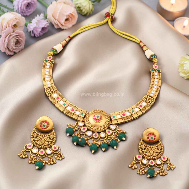 Multicolor Pooshrina Heritage Jewellery Set