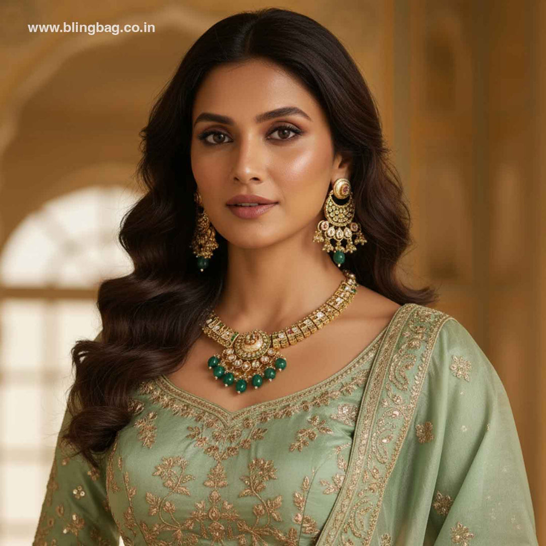 Multicolor Pooshrina Heritage Jewellery Set