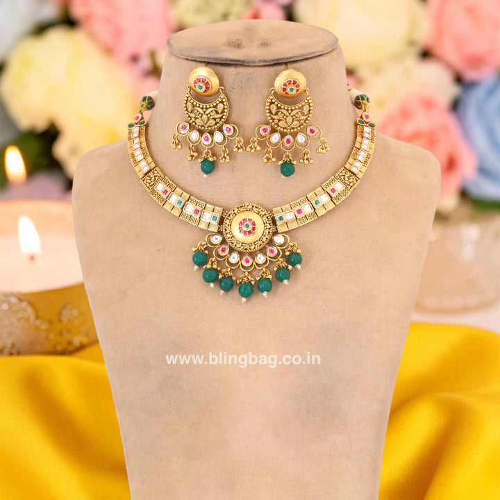 Multicolor Pooshrina Heritage Jewellery Set