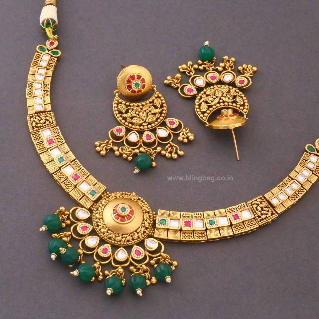 Multicolor Pooshrina Heritage Jewellery Set