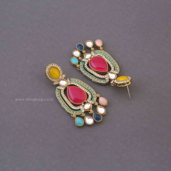 Multicolor Pranali Danglers
