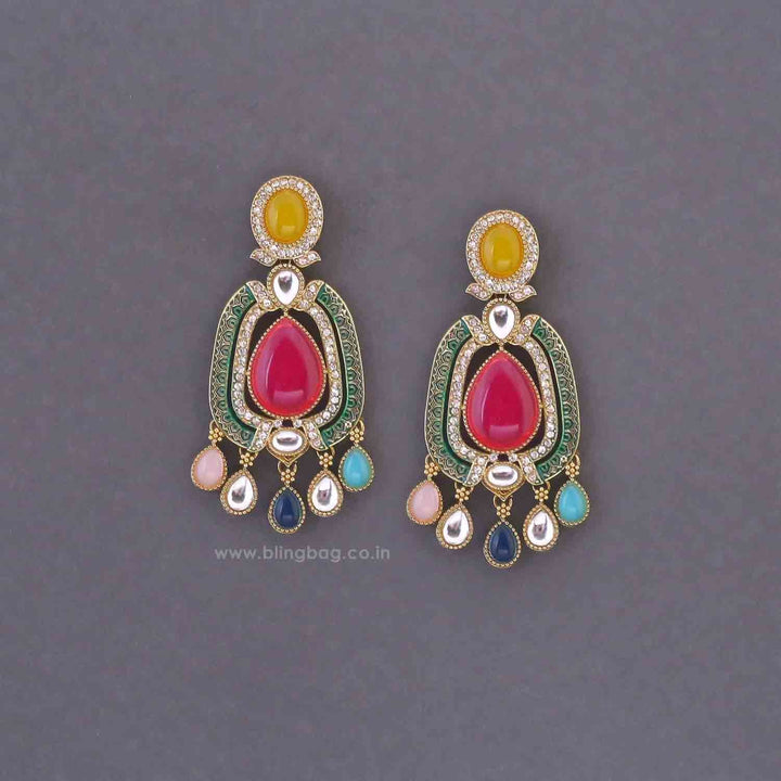 Multicolor Pranali Danglers