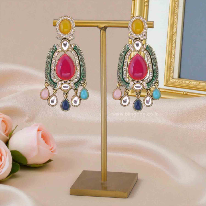 Multicolor Pranali Danglers