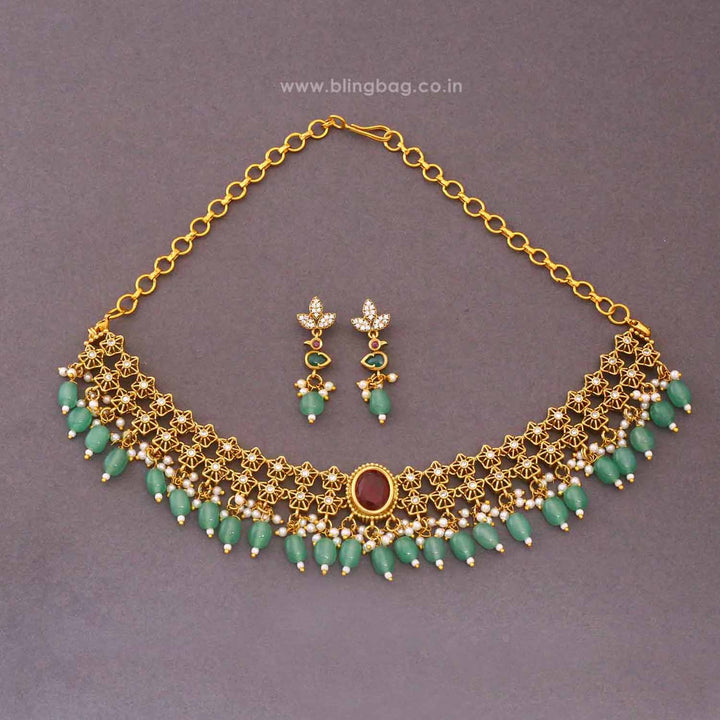 Multicolor Praveya  Antique Jewellery Set - New Arrival