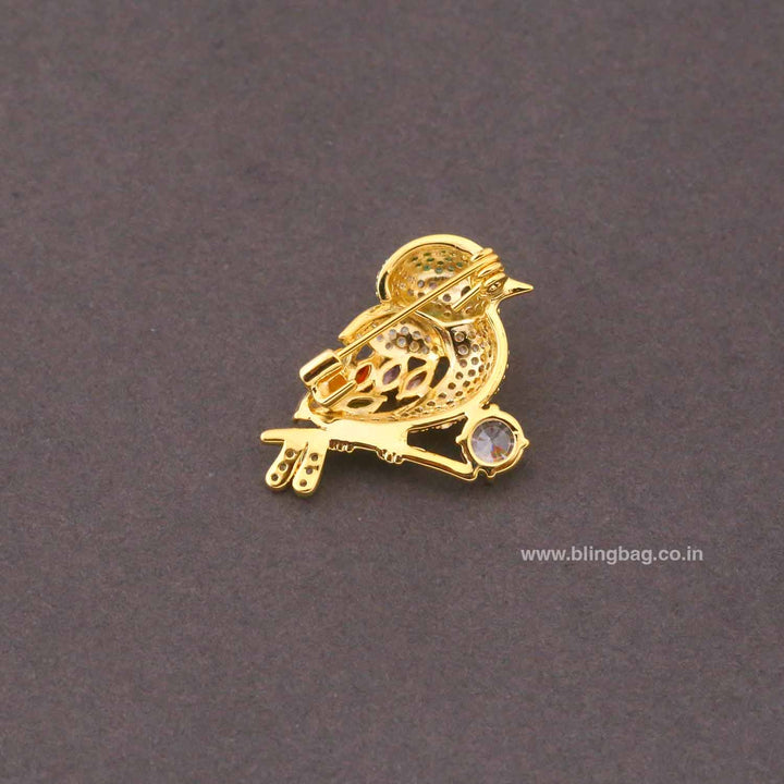 Multicolor Prism Sparrow Brooch
