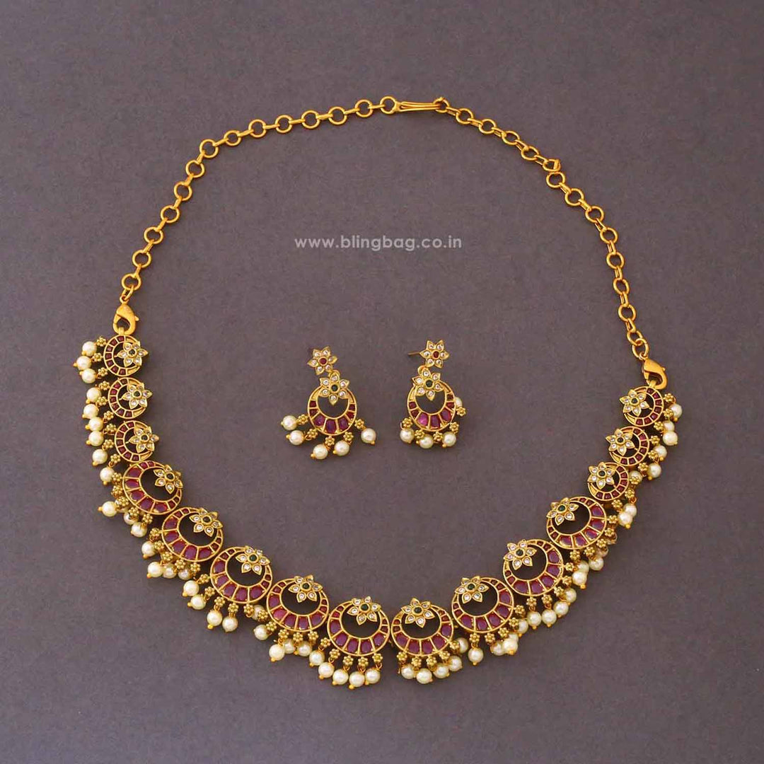 Multicolor Priyal Antique Jewellery Set - New Arrival