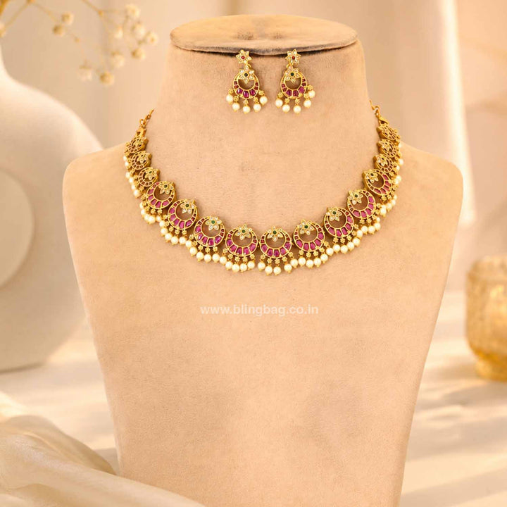 Multicolor Priyal Antique Jewellery Set - New Arrival