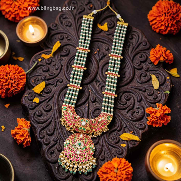 Multicolor Purthina Jadau Jewellery Set- New Arrival