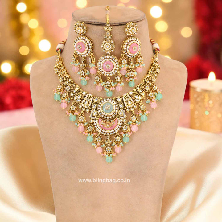 Multicolor Rangpankh Kundan Jewellery Set