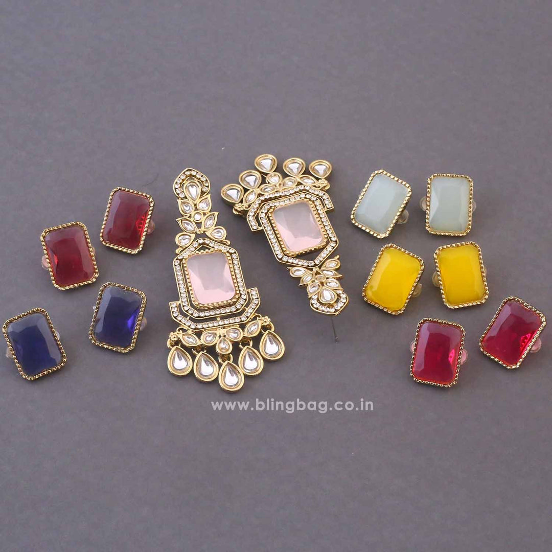 Multicolor Rashi Color Changeable Danglers