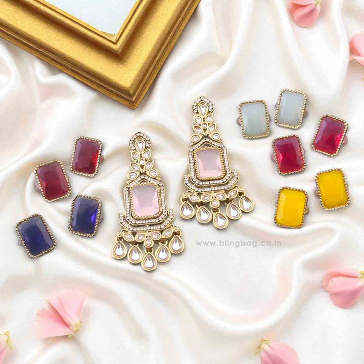 Multicolor Rashi Color Changeable Danglers