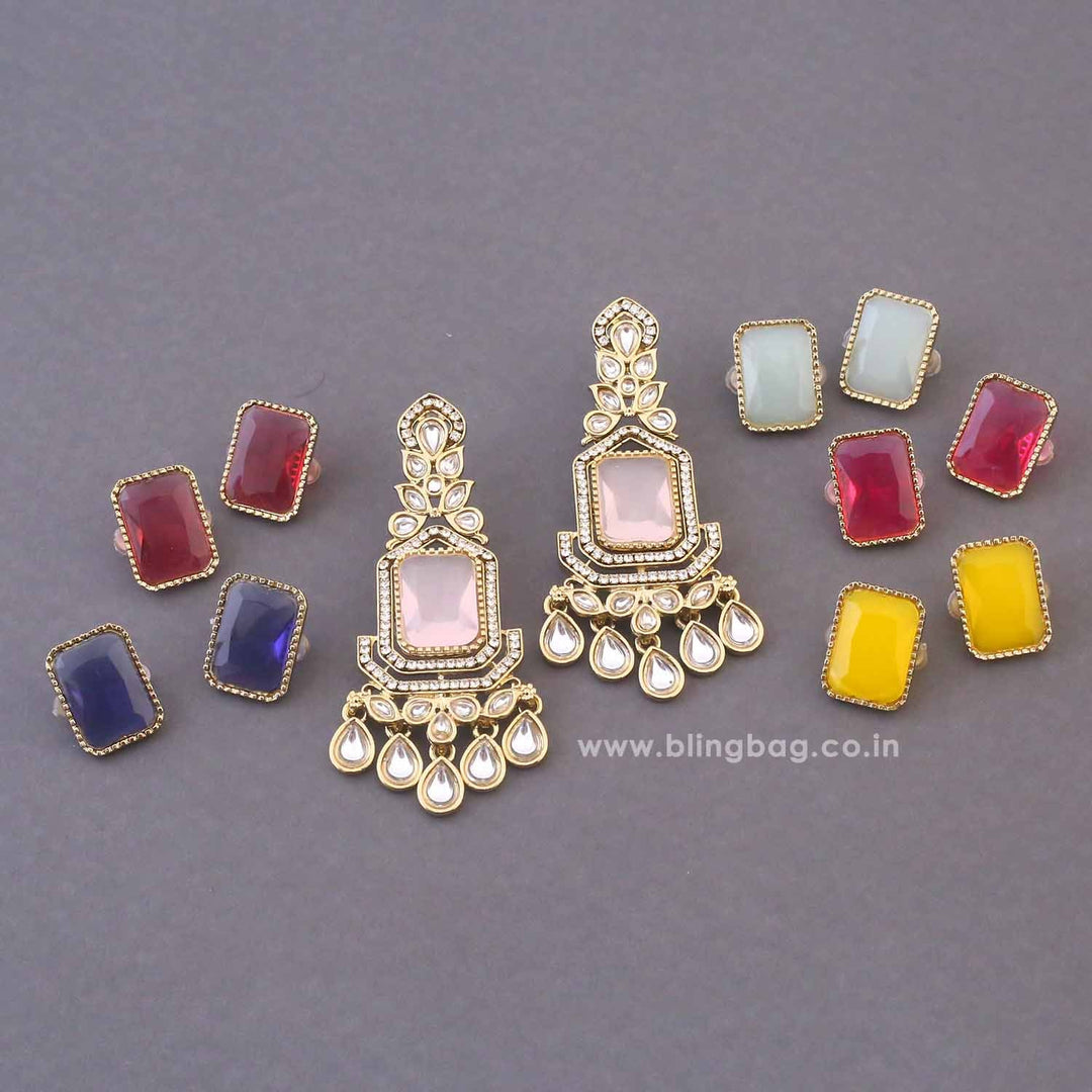 Multicolor Rashi Color Changeable Danglers