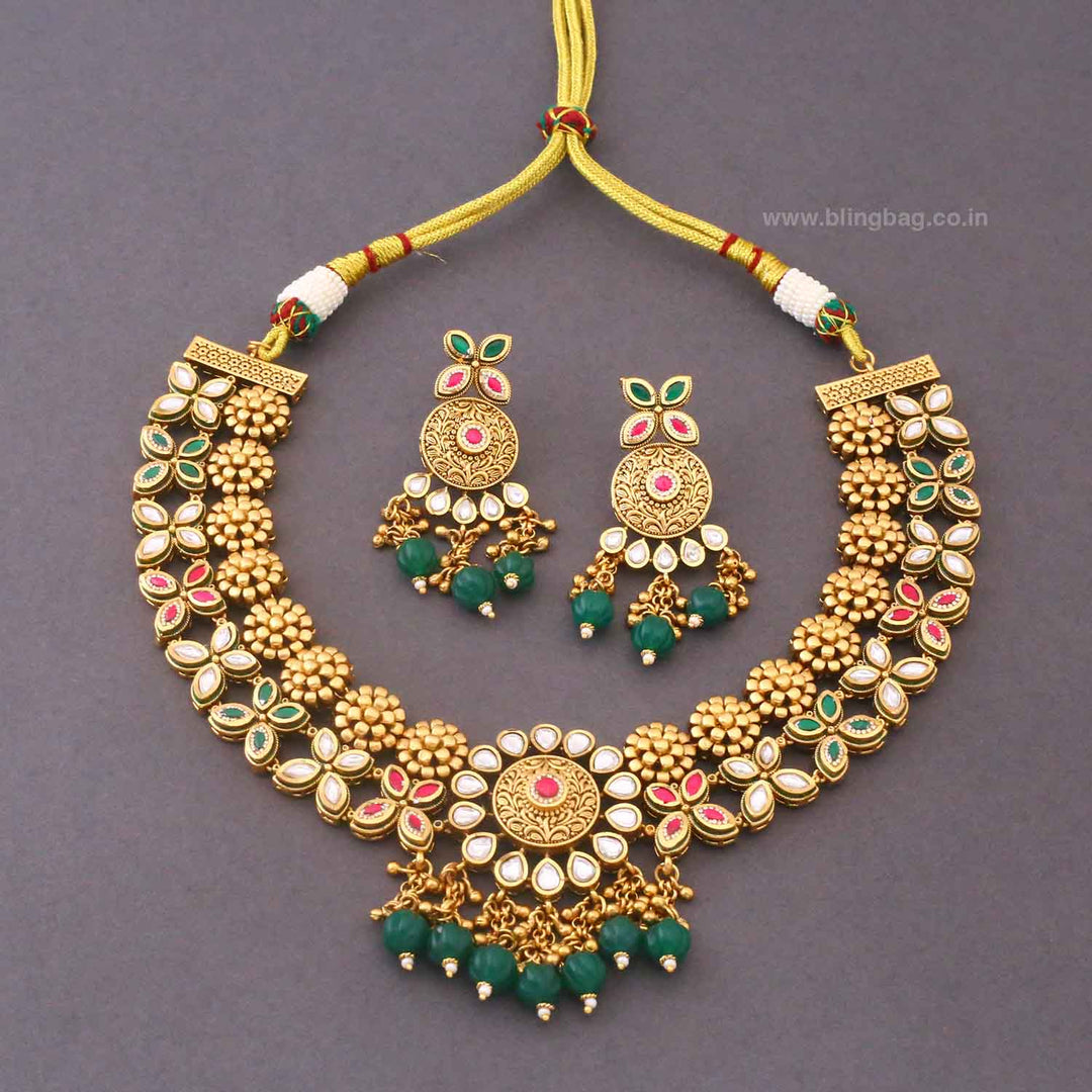 Multicolor Reenuja Heritage Jewellery Set