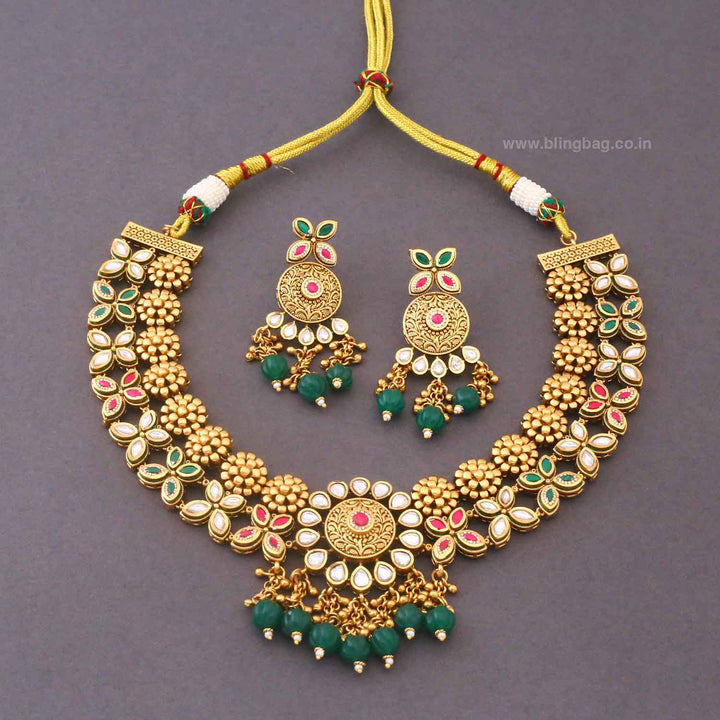 Multicolor Reenuja Heritage Jewellery Set