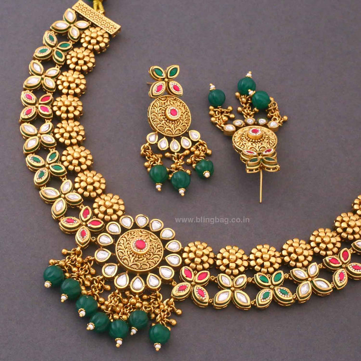 Multicolor Reenuja Heritage Jewellery Set